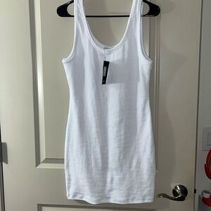 NWT white ribbed tank dress